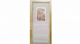 Дверь банная липа "3D Панно Тип-8" 1800*700мм