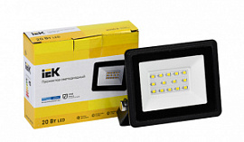 Прожектор светодиодный СДО 06-20 черный IP65 6500K IEK